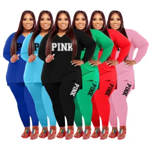 XL-5XL Plus size Women Clothing Two Piece Set